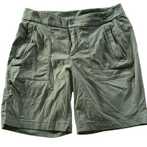 Athleta Womens Shorts sz 10 Military Green 0146